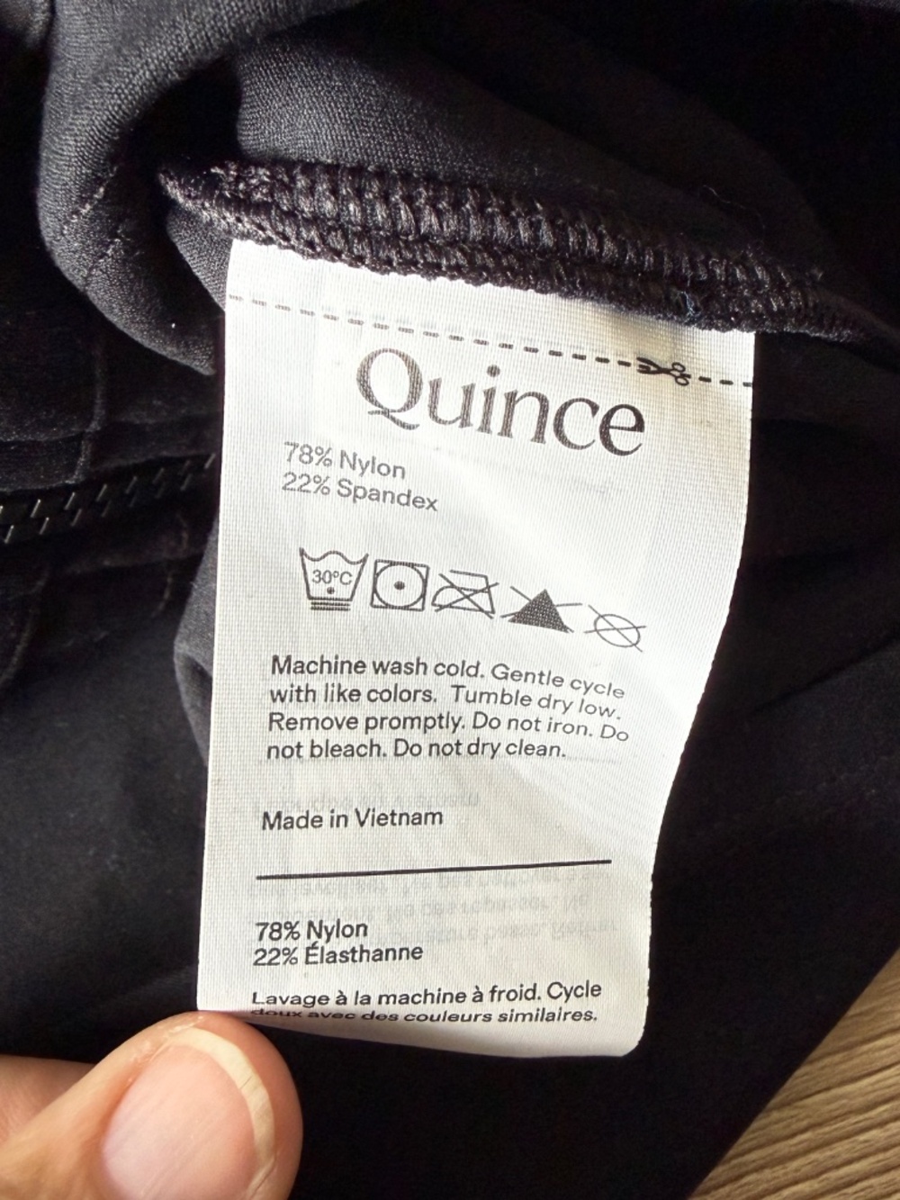 Quince Ultra-Form Hooded Crop Jacket Black S NWT - Picture 10 of 10